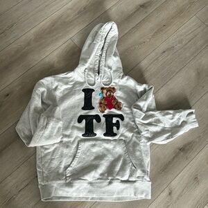 I heart Teddy Fresh sweatshirt in gray size L with embroidered bear
